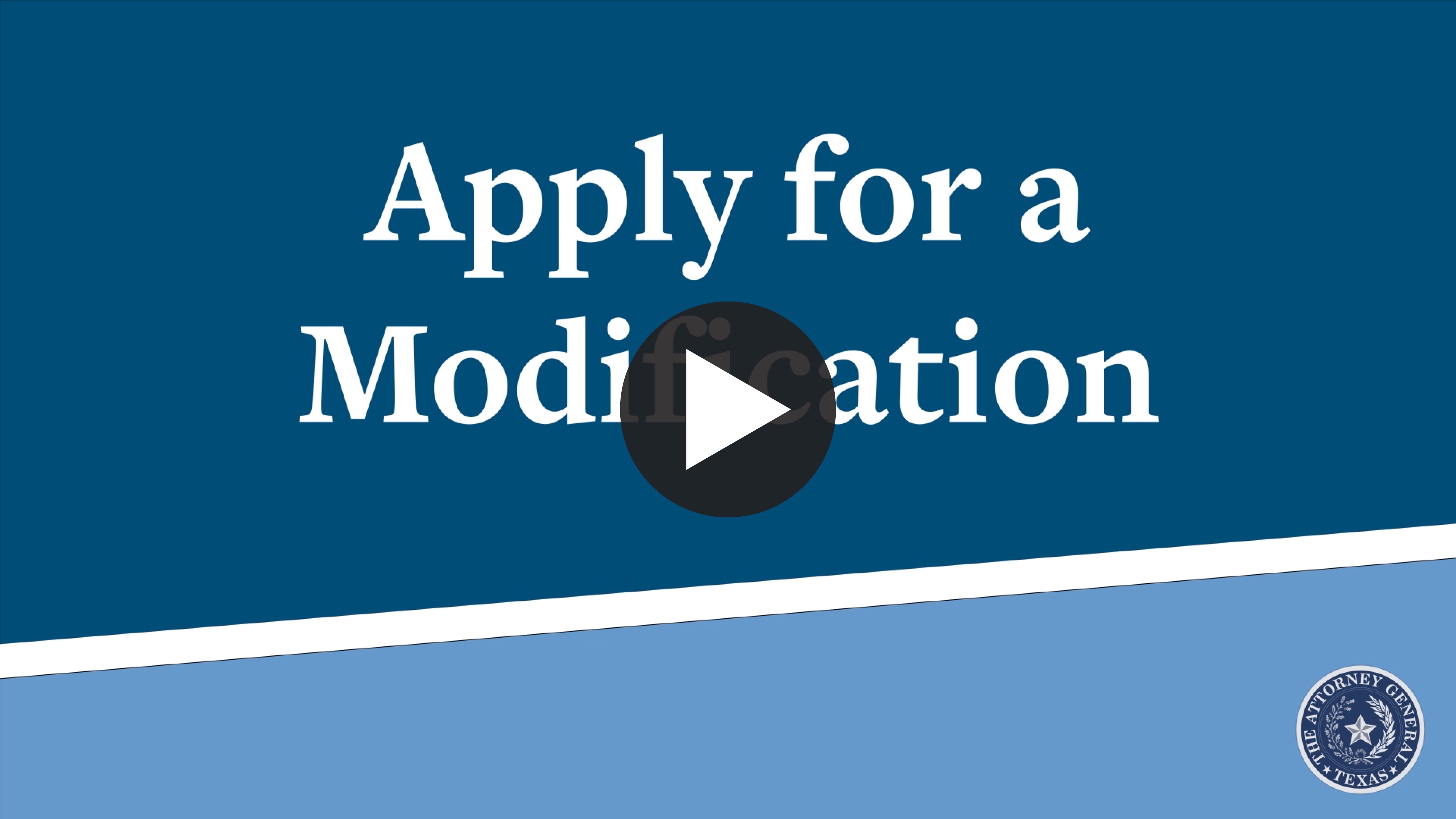Apply for a modification